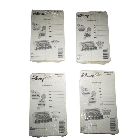 NIP Hallmark Disney Winnie the Pooh Vintage 1st Birthday Invitations Party Cards - Picture 4 of 6